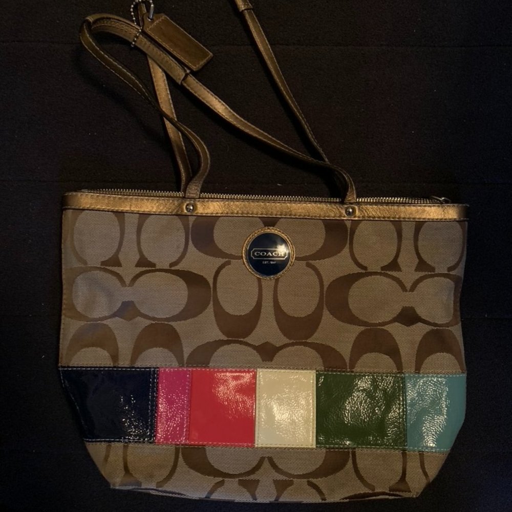 Multi Colored Coach Purse